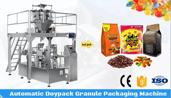 Automatic Zipper Doypack Packing Machine For Chocolate Bean