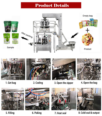 Counting Zip Lock Pouch Packing Machine For Laundry Pods