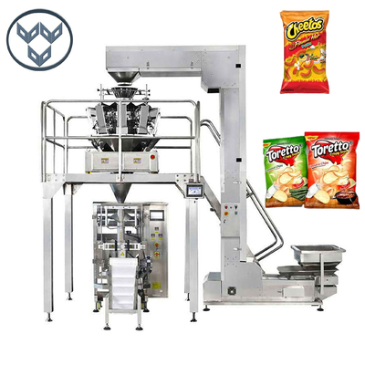 Automatic 50g 100g Chips Puffed Food Packing Punch Hole Bag Packaging Machine