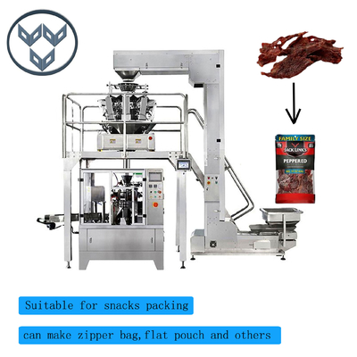 OEM Biltong Dried Meat Packing Zipper Bag Packaging Machine