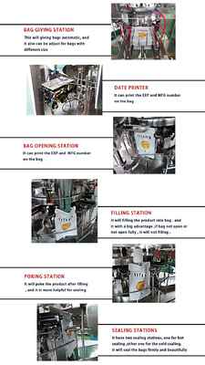 Multi-function 300g 500g Flat Pouch Nuts Cashew Nuts Packing Machine