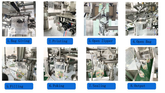 300g 500g Flat Pouch Cashew Nuts Packing Machine Multi Function