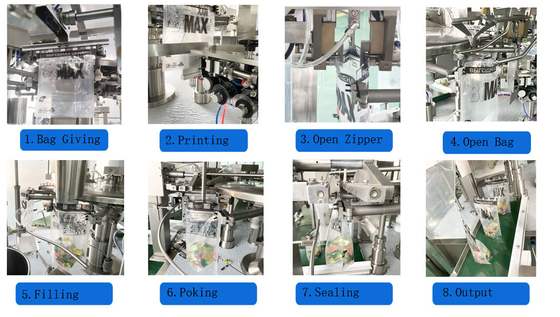 Multi-function 300g 500g Flat Pouch Nuts Cashew Nuts Packing Machine