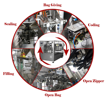 Multi-function 300g 500g Flat Pouch Nuts Cashew Nuts Packing Machine