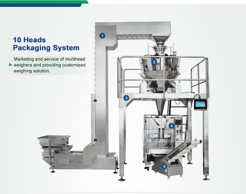 304SS Multihead Combined Scale Automatic Packaging Machine For Nut Or Granules Food