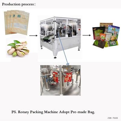 Multi Function Zipper Bag Packing Machine For Cookies Banana Chips