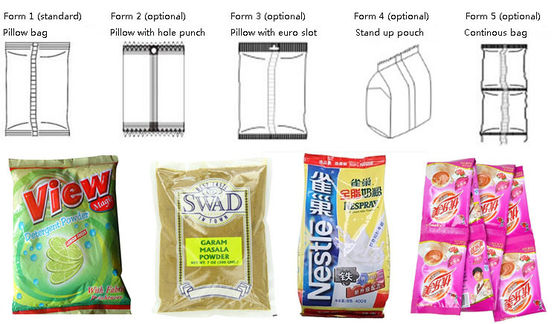 1kg 2kg Soy Bean Powder VFFS Packing Machine CE Approved