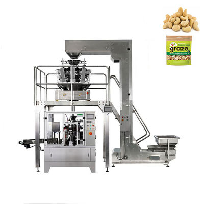 304SS Frame Cashew Nut Premade Bag Multihead Weigher Packing Machine 50bags/Min