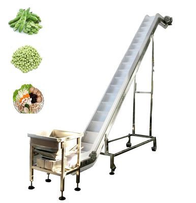 High Capacity Granule PVC PU Belt Incline Conveyor With Hopper