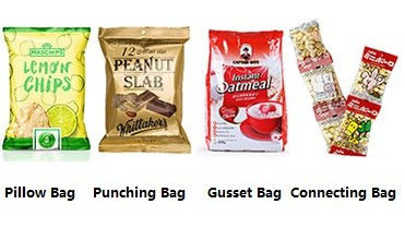 PLC Control 100g 200g Perforated Bag Packing Machine for Potato Chips
