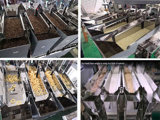 304SS Grain Coffee Bean Packaging Machine 2/ 4 Head Linear Weigher