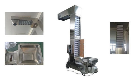 Chocolate Candy Food Transport Z Type Bucket Conveyor Less Noise
