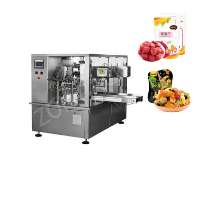 Sugar Chocolate Candy Rotary Packing Machine PLC Control 50bags/Min