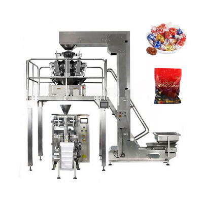 Nut Bean Chocolate Vertical Packing Machine With Multihead Weigher Automatic