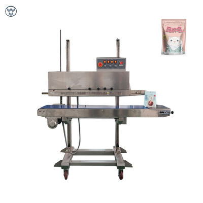 Plastic Bag Heat Sealing Machine Continuous Seal Premade Bag For Food Snack