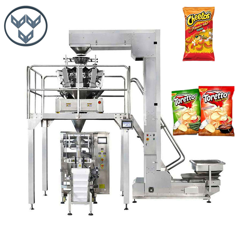 Automatic 50g 100g Chips Puffed Food Packing Punch Hole Bag Packaging Machine