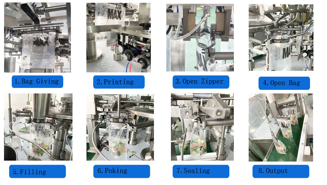 Multi-function 300g 500g Flat Pouch Nuts Cashew Nuts Packing Machine