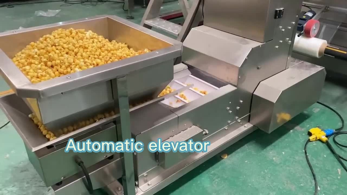 Snack food nuts popcorn vertical packing machine with bag forming machine and multihead weigher