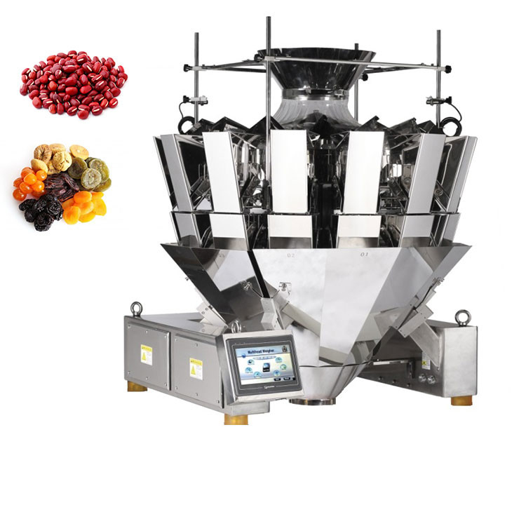Automatic 10/14 heads Multi Head Combination Weigher For Dry Fruit Candy Snack Food