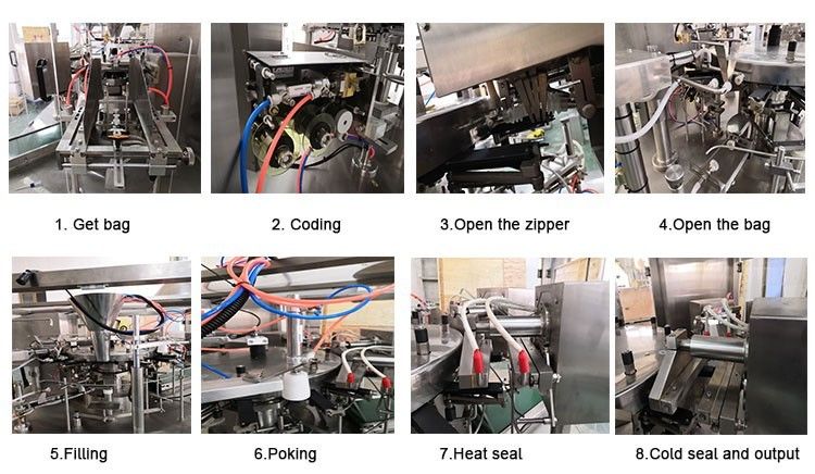 Multi Function Zipper Bag Packing Machine For Cookies Banana Chips
