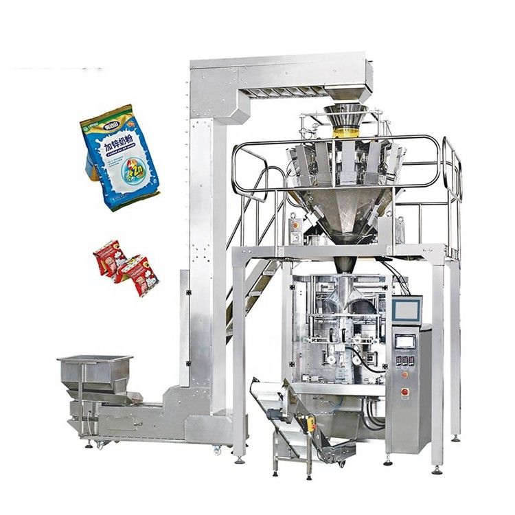 70bags/Min Vertical Pouch Packing Machine With Multihead Weigher