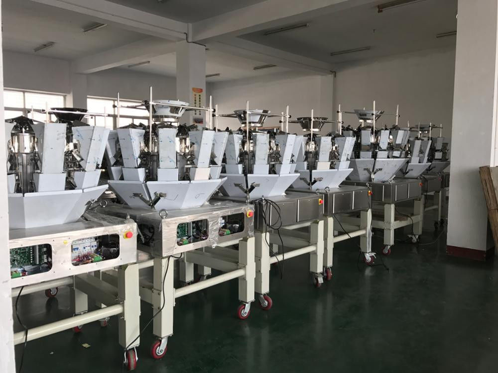 Automatic 2.5L Hopper 10 Head Multihead Weigher For Snacks Candy Frozen Food