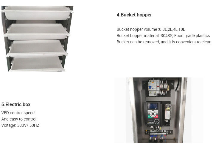 Z Type Bucket Conveyor Less Noise For Food Plum Snacks