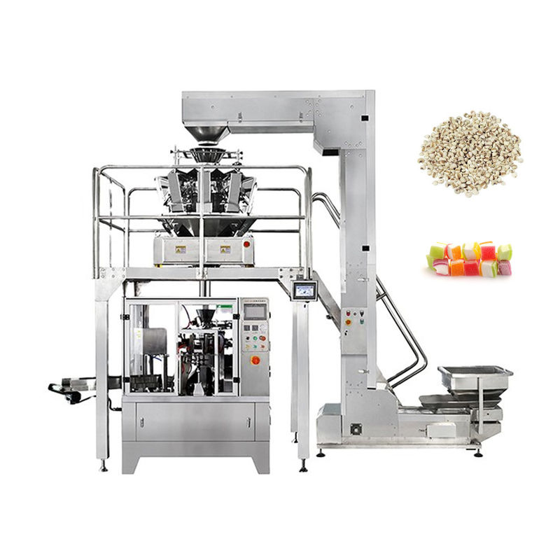 Zipper Flat Bag PLC Control Rotary Pouch Packing Machine30Bags/Min