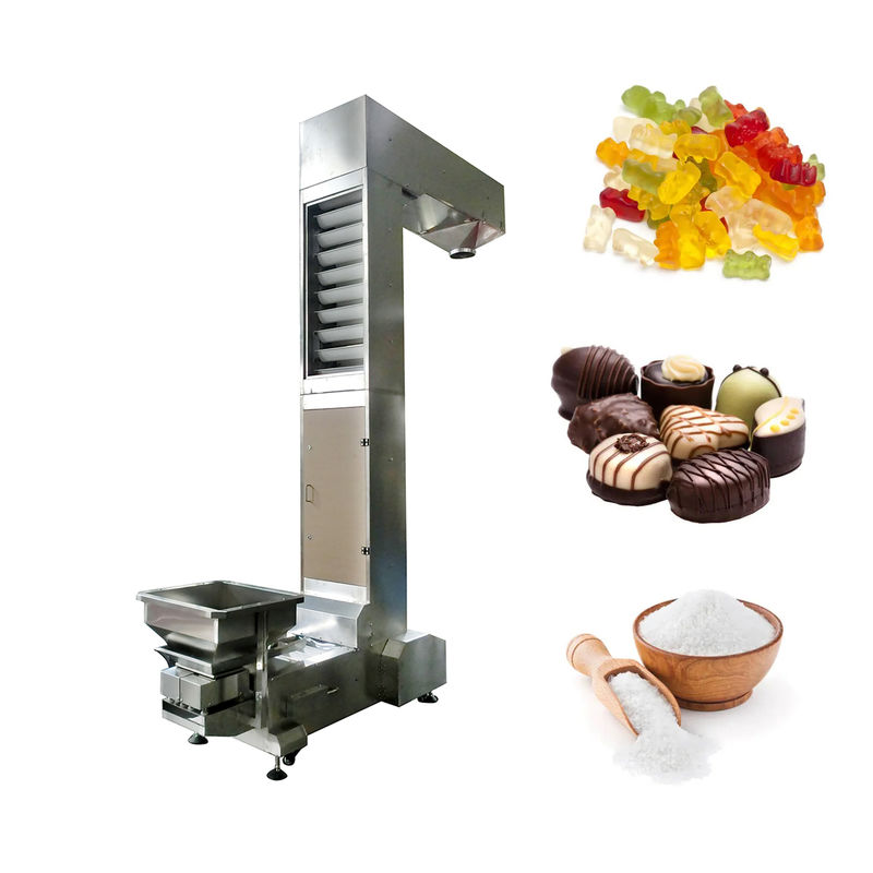 Chocolate Candy Food Transport Z Type Bucket Conveyor Less Noise