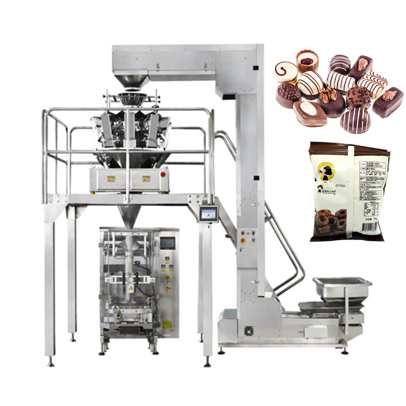 Automatic 304SS Pillow Pouch Packaging Machine Filling Food 30bags/Min