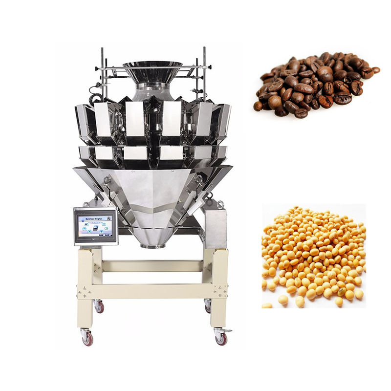 14 Head Stepper Motor Multihead Weigher Packing Machine 50g 100g