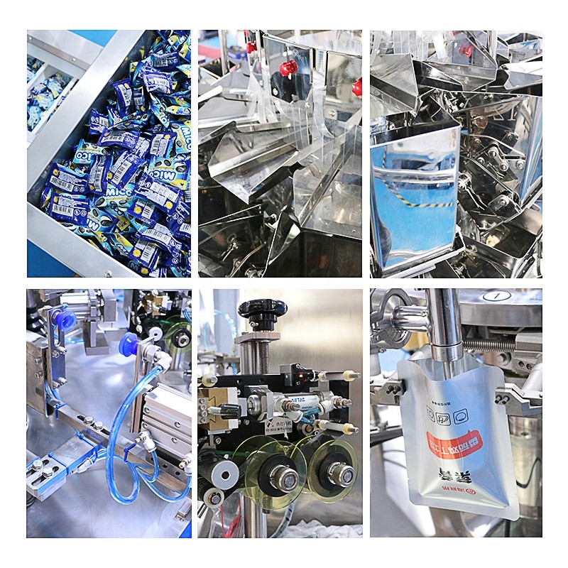 Premade Bag Nut Food Packaging Machine Multihead Weighing Automatic