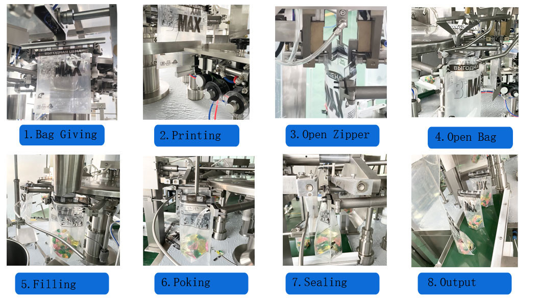 Multi-function 300g 500g Flat Pouch Nuts Cashew Nuts Packing Machine
