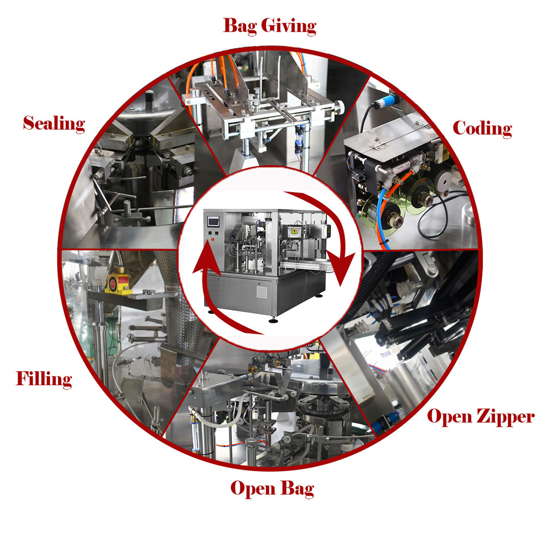 Multi-function 300g 500g Flat Pouch Nuts Cashew Nuts Packing Machine