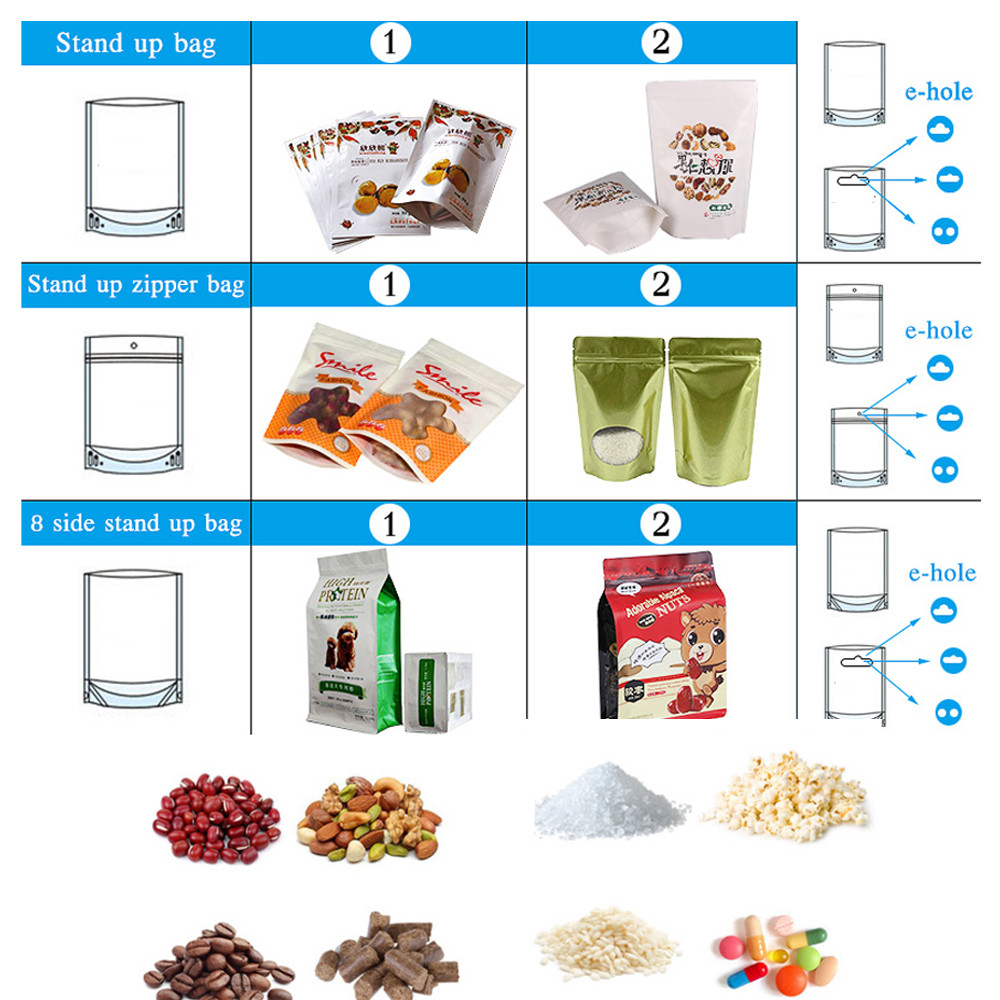 Fully Automatic Gummy Bears Candy Packing Machine Rotary Premade Bag Candy Doypack Packaging Machine