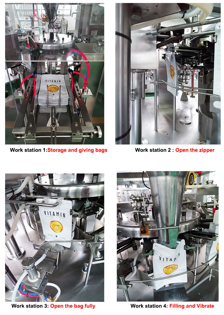 Multi-function Rotary Doypack Stand-up Bag Packing Machine Chickpeas Packing Machine