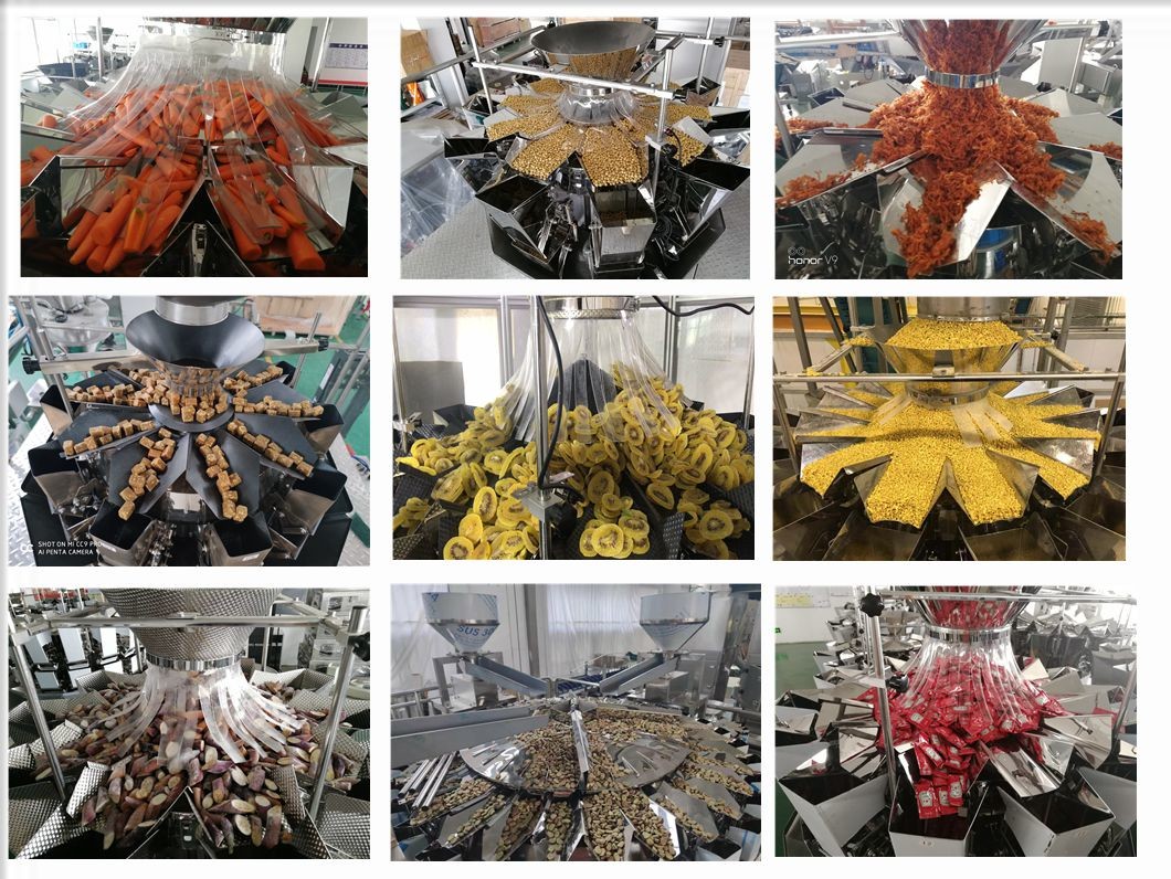 Automatic Film Pillow Bag Packing Machine Puffed Food Snack Packing Machine with Multi-Head Weigher