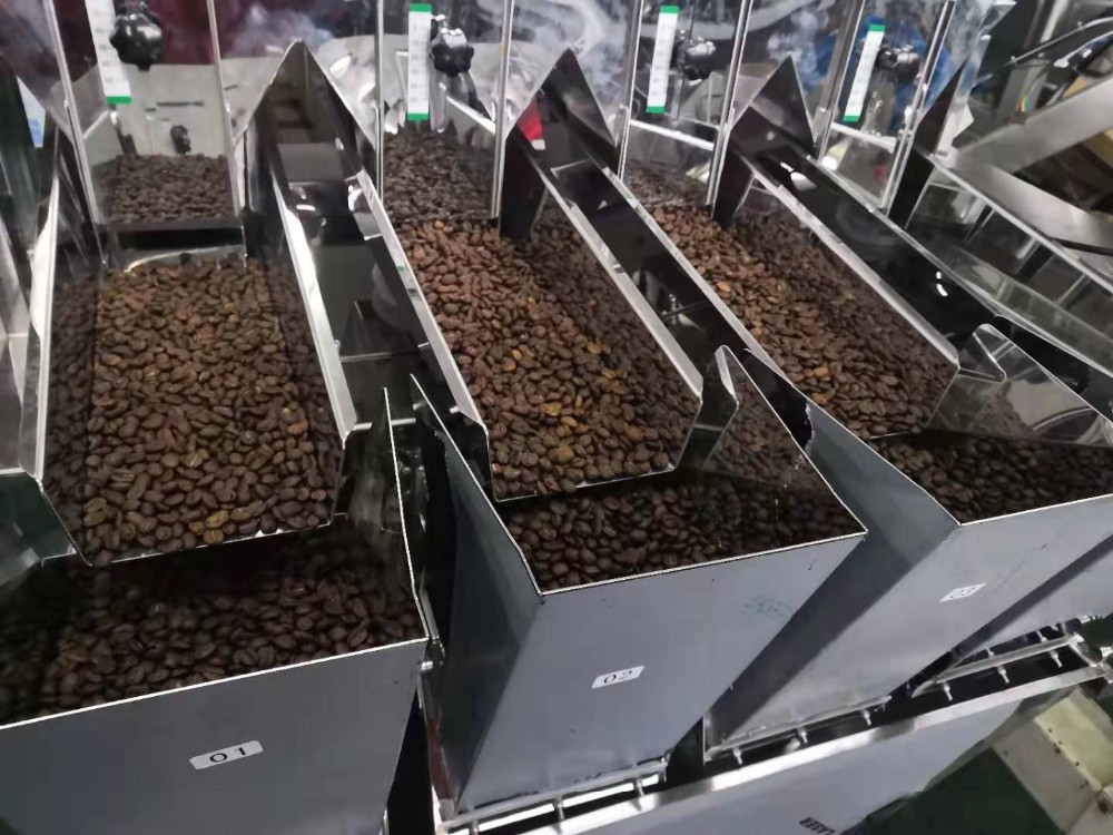 304SS Frame 4 Head Linear Weigher for Sweet Popcorn Packing Machine
