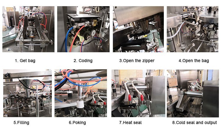 Multi Function Zipper Bag Packing Machine For Cookies Banana Chips
