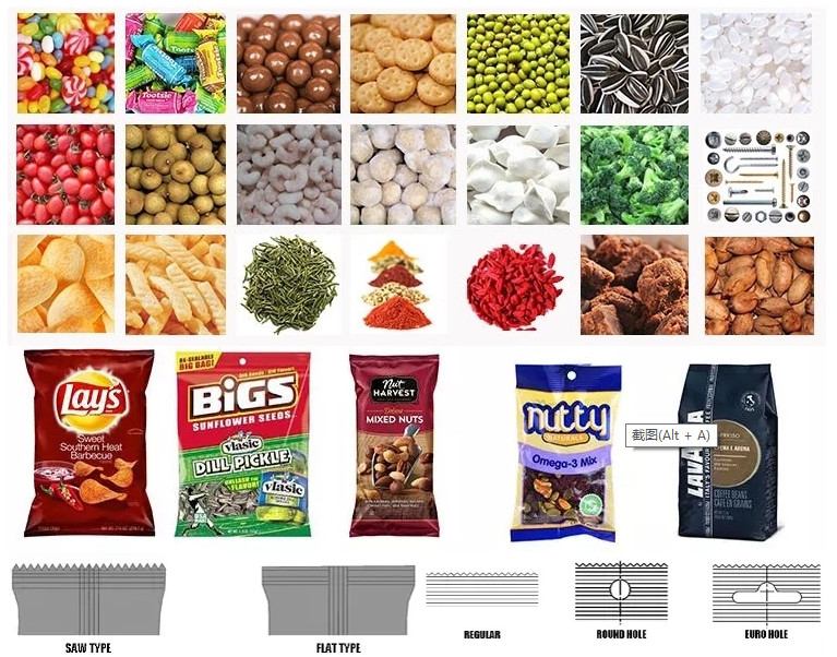 Puffed Food Chips Biscuits Popcorn Pillow Bag Packaging Machine 35 Bags/Min