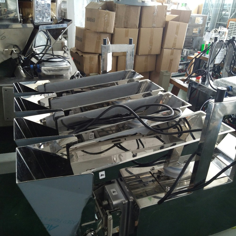 4 Head Nut Sugar Salt Rice Linear Weigher Packing Machine With Stepper Motor