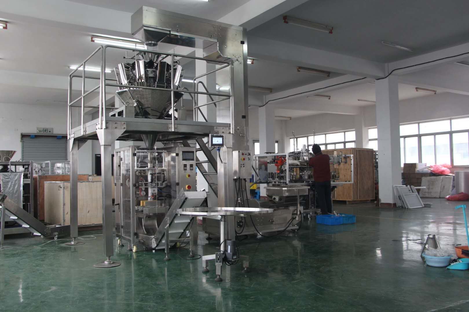 Potato Chips Automatic Food Snacks Nut Pouch Packing Machine With Nitrogen